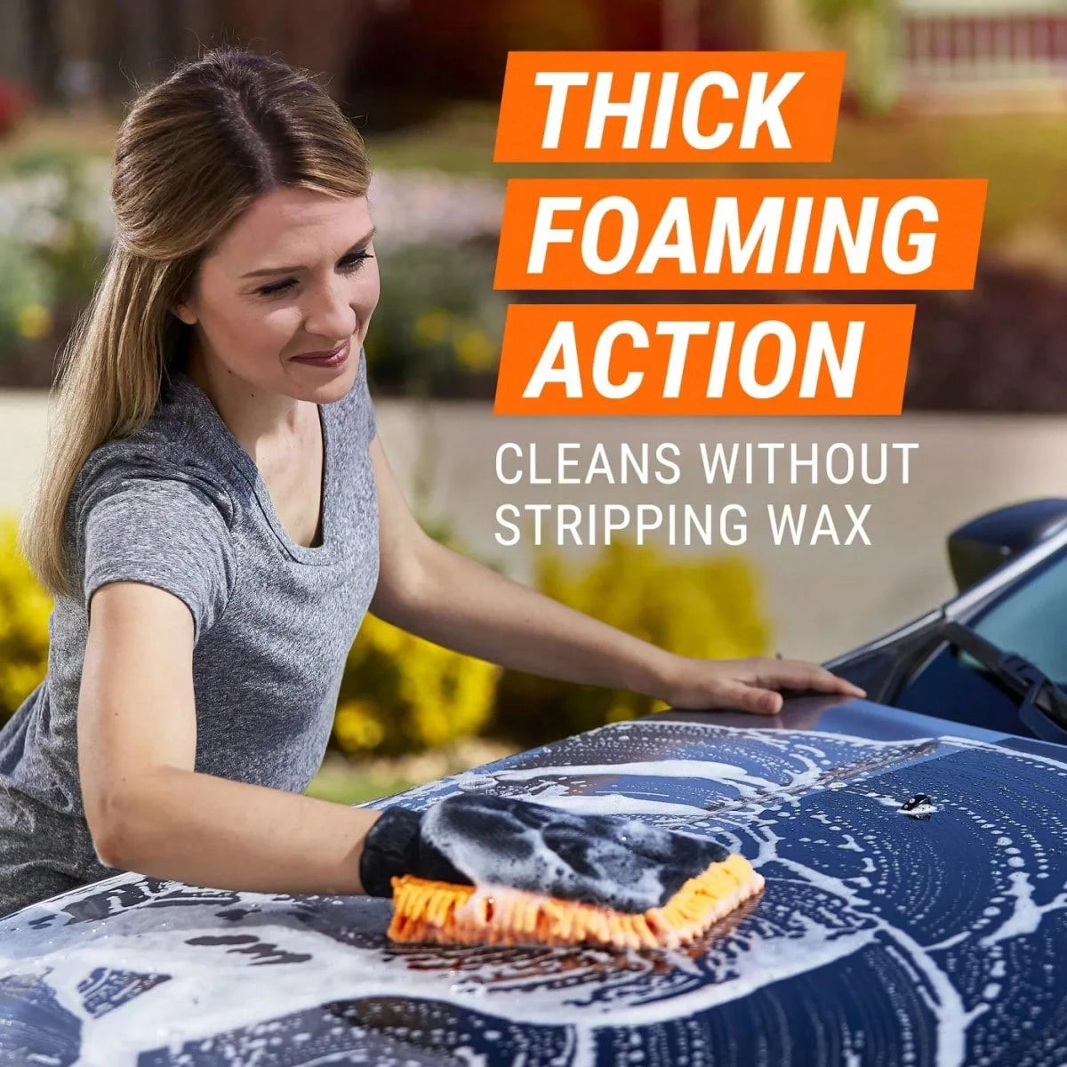 64oz Automotive Car Wash: Liquid Car Cleaner Soap, Non-Abrasive Vehicle Wash, Unscented, Removes Dirt & Soil