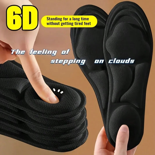 6pcs (3 Pairs) Women's Soft Memory Foam Insoles, Thick Soft Breathable, Suitable For Various Daily Environments, Comfortable Wear, Won't Cause Foot Fatigue Even After Long-Time Wearing.