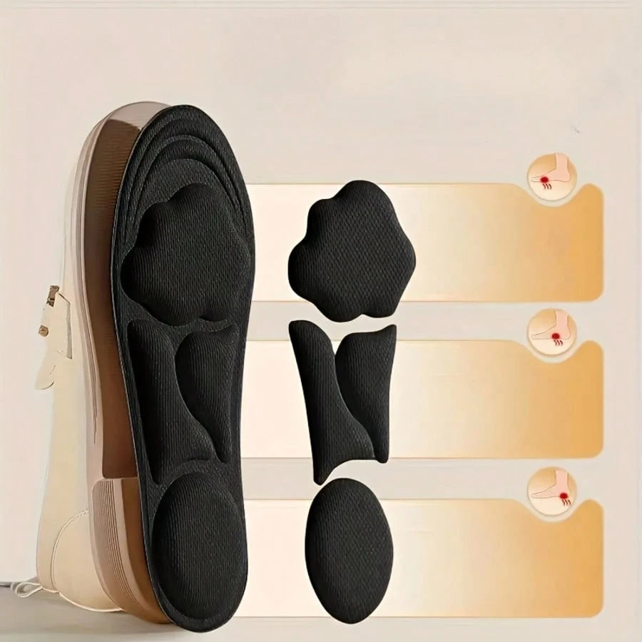 6pcs (3 Pairs) Women's Soft Memory Foam Insoles, Thick Soft Breathable, Suitable For Various Daily Environments, Comfortable Wear, Won't Cause Foot Fatigue Even After Long-Time Wearing.