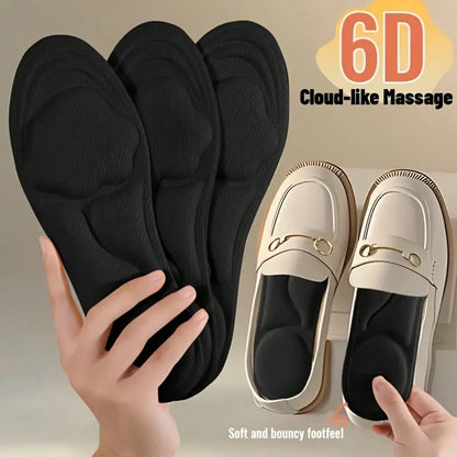 6pcs (3 Pairs) Women's Soft Memory Foam Insoles, Thick Soft Breathable, Suitable For Various Daily Environments, Comfortable Wear, Won't Cause Foot Fatigue Even After Long-Time Wearing.