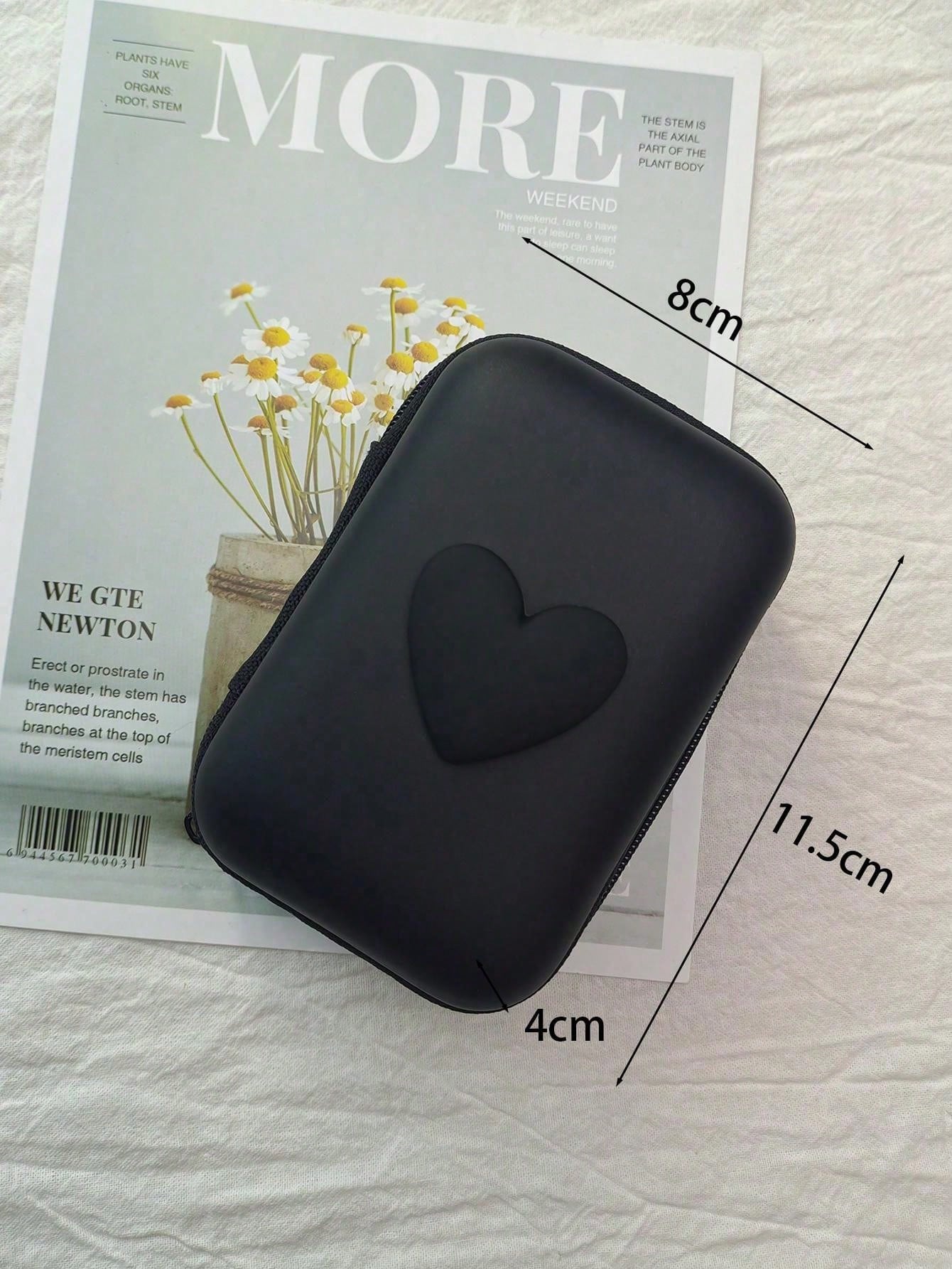 6pcs Heart-Shaped Charger Protector Set, Suitable For IPhone 18W/20W Charger, Includes Protector Case + Data Cable Protector Cord + Storage Bag, Anti-Breakage Girly Charger Head Protector