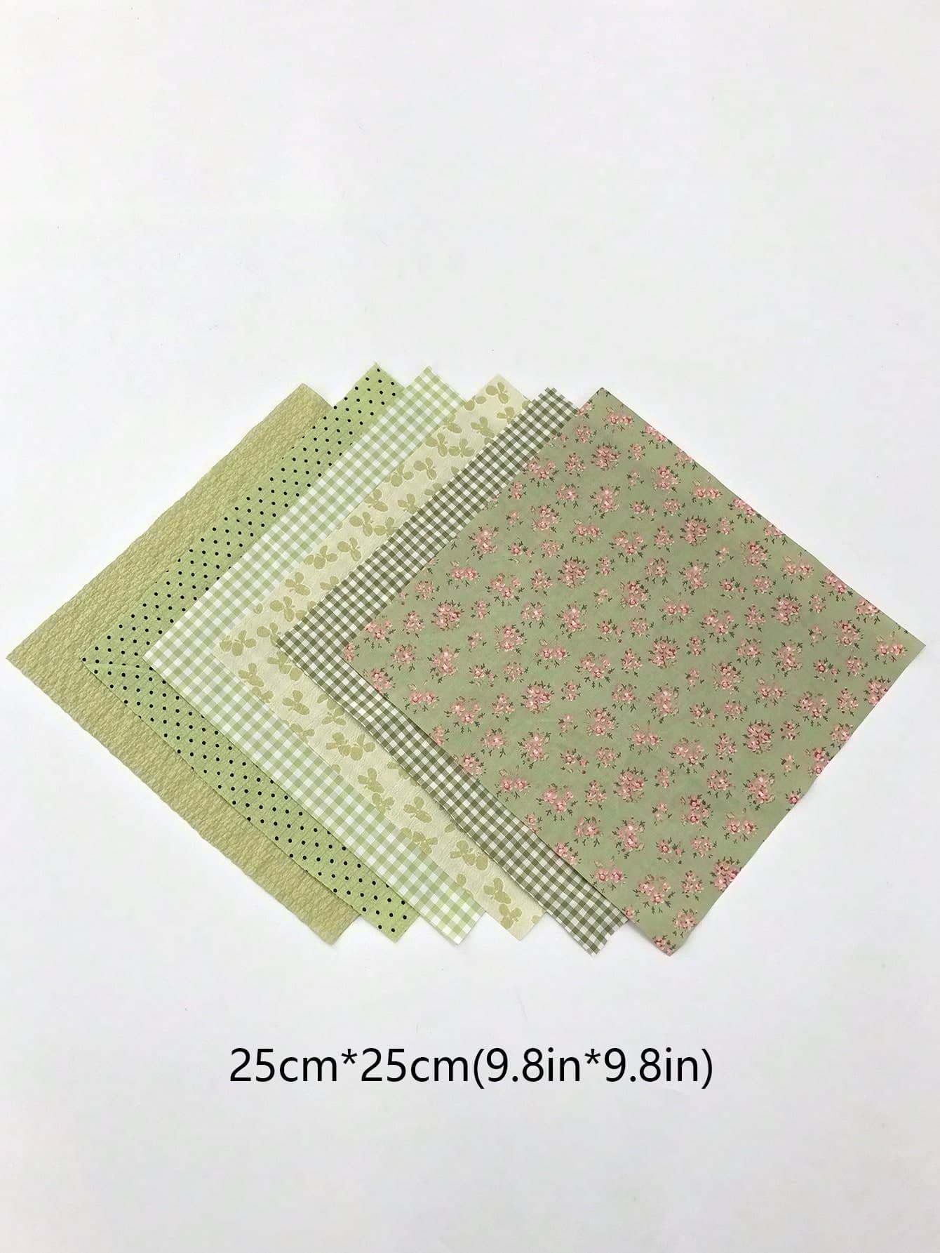 6pcs Pink Printed Cloth For Doll Clothes Diy Making