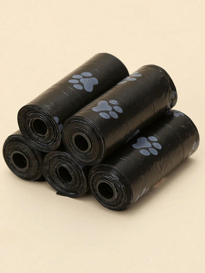 75 Pet Printable Trash Bags 5 Rolls Portable Dog Poop Bags 15 Bags/ Roll Pet Waste Replacement Cleaning Poop Bag For Cats And Dogs