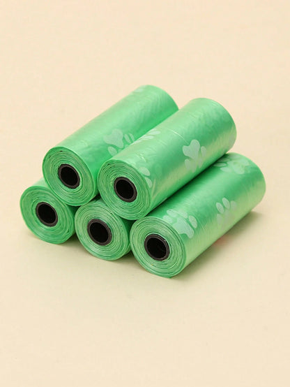 75 Pet Printable Trash Bags 5 Rolls Portable Dog Poop Bags 15 Bags/ Roll Pet Waste Replacement Cleaning Poop Bag For Cats And Dogs