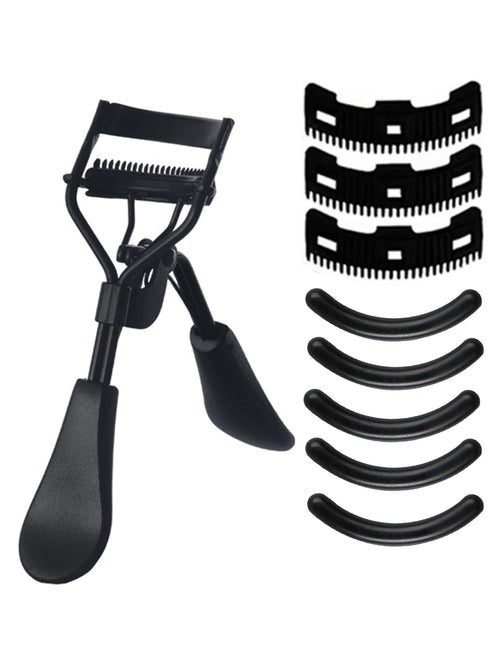 9pcs Eyelash Curler Set, Portable Stainless Steel Eyelash Curler With Comb, Black, Pinch And Hold For Natural Looking Lash Curl,Makeup,Cheap,Room Decor,Vanity,Travel,Bedroom,Makeup Accessories,Eyelash