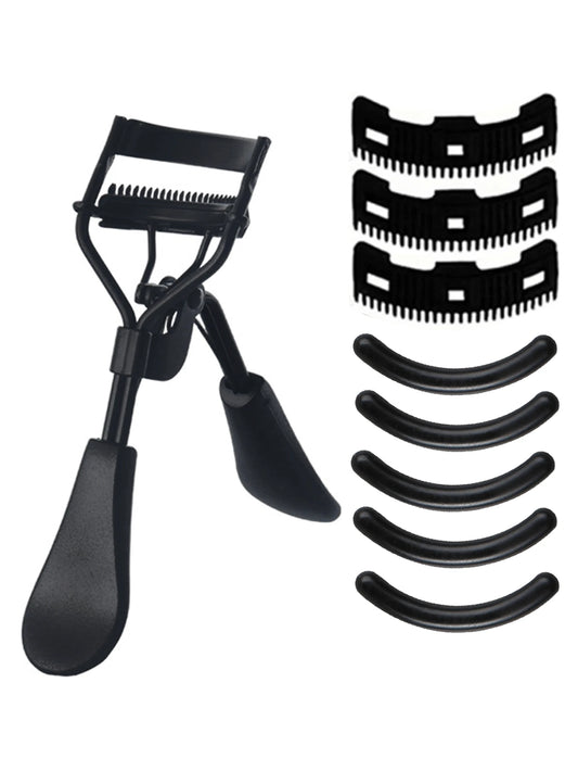 9pcs Eyelash Curler Set, Portable Stainless Steel Eyelash Curler With Comb, Black, Pinch And Hold For Natural Looking Lash Curl,Makeup,Cheap,Room Decor,Vanity,Travel,Bedroom,Makeup Accessories,Eyelash