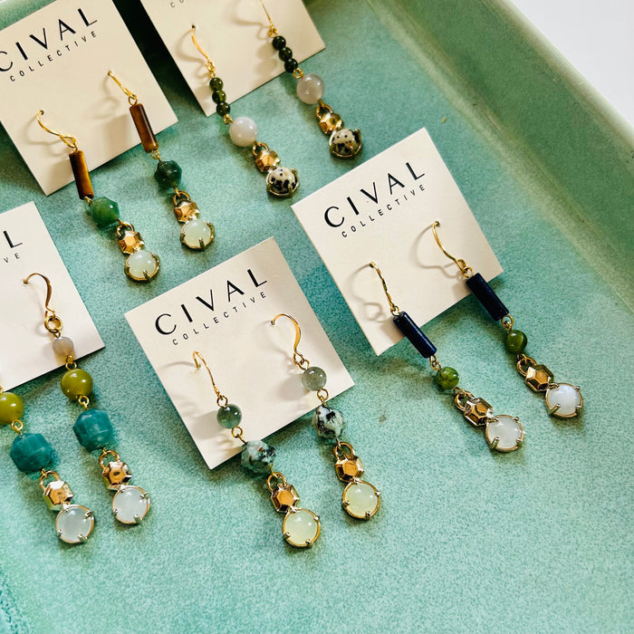 Cival Stone Drop Earrings