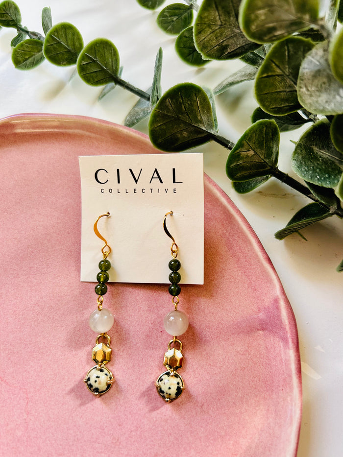 Cival Stone Drop Earrings