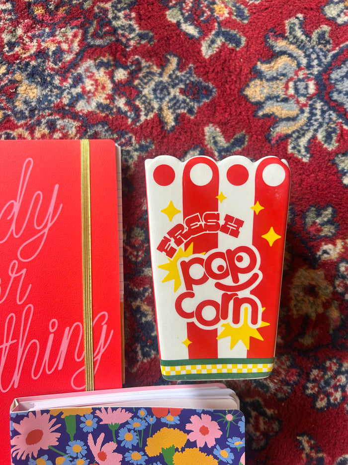 Ceramic Vase, Popcorn Bag