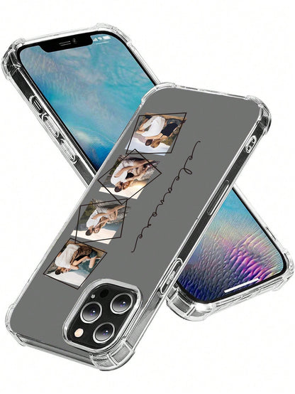 A Customizable Family/Pet/Couple/Wedding/Lifestyle/Travel Phone Case/Protective Cover With 4 Photos For Galaxy S22/S23/UltraA14/Compatible With IPhone 11/12/13/14/15 Pro Max Personalized Gifts