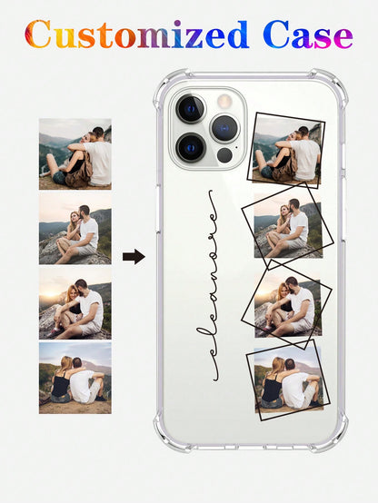 A Customizable Family/Pet/Couple/Wedding/Lifestyle/Travel Phone Case/Protective Cover With 4 Photos For Galaxy S22/S23/UltraA14/Compatible With IPhone 11/12/13/14/15 Pro Max Personalized Gifts