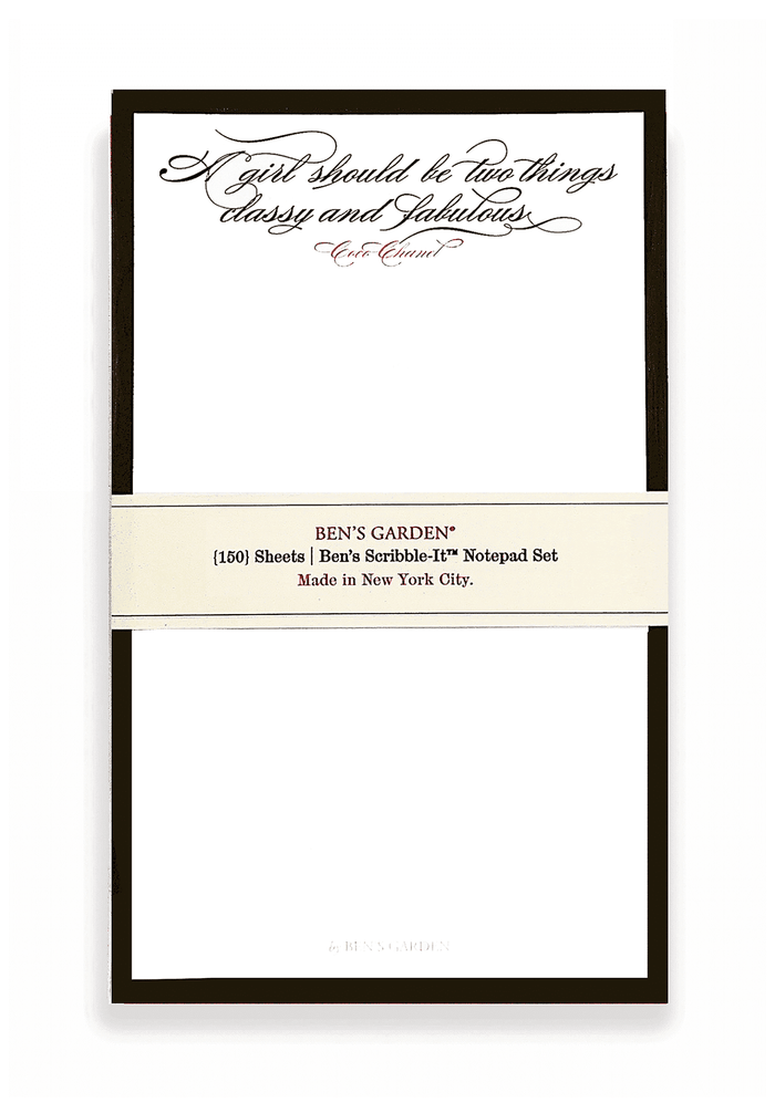 A Girl Should Be Two Things Scribble Notepad Set Of 3 - Ben's Garden