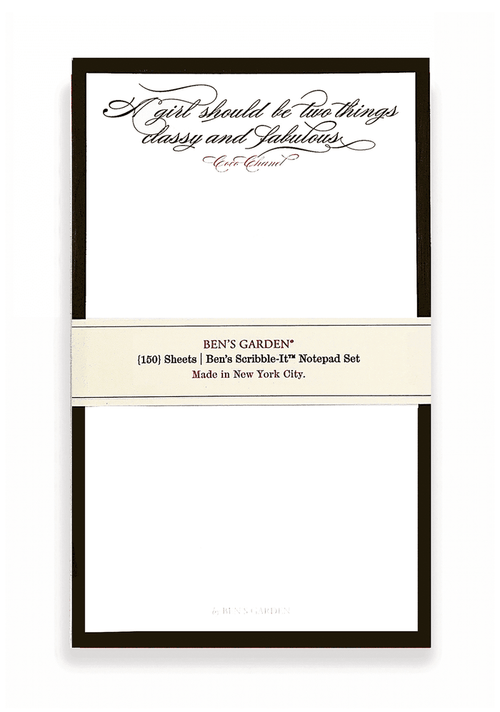 A Girl Should Be Two Things Scribble Notepad Set Of 3 - Ben's Garden
