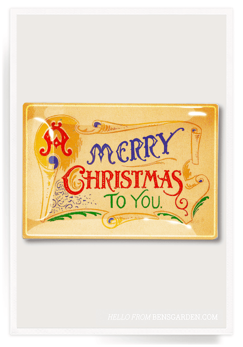 A Merry Christmas To You Decoupage Glass Tray - Ben's Garden