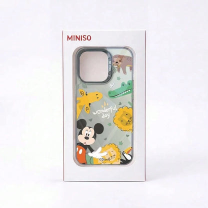 A Premium And Unique TPU Phone Case In A Silver Finish With Disney Designs, Suitable For Both Men And Women. Features Include Mickey Mouse, Giraffe, And Other Playful And Cartoonish Themes. The Design