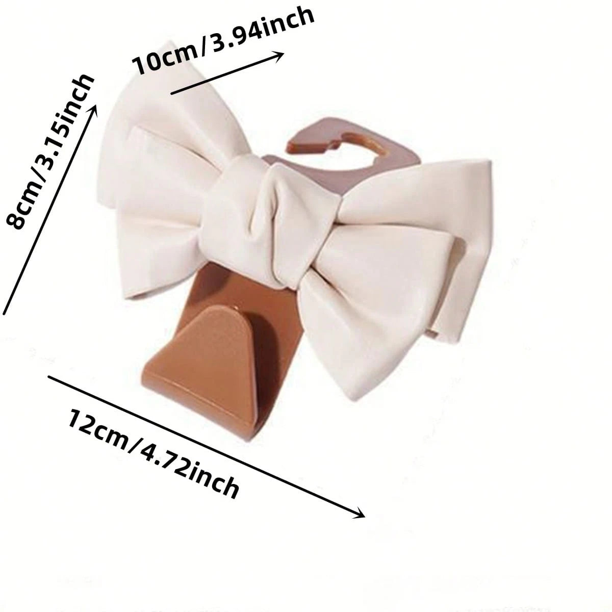 AD High-End Leather Bowknot Car Seat Back Hook, Multifunctional Vehicle Interior Storage Small Hanger