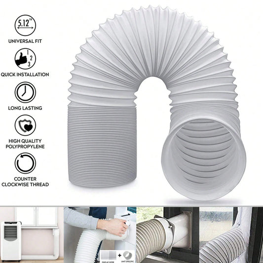 Adjustable Air Ducting Pipe Heavy-Duty Four-Layer Protection Dryer Vent Hose Exhaust White