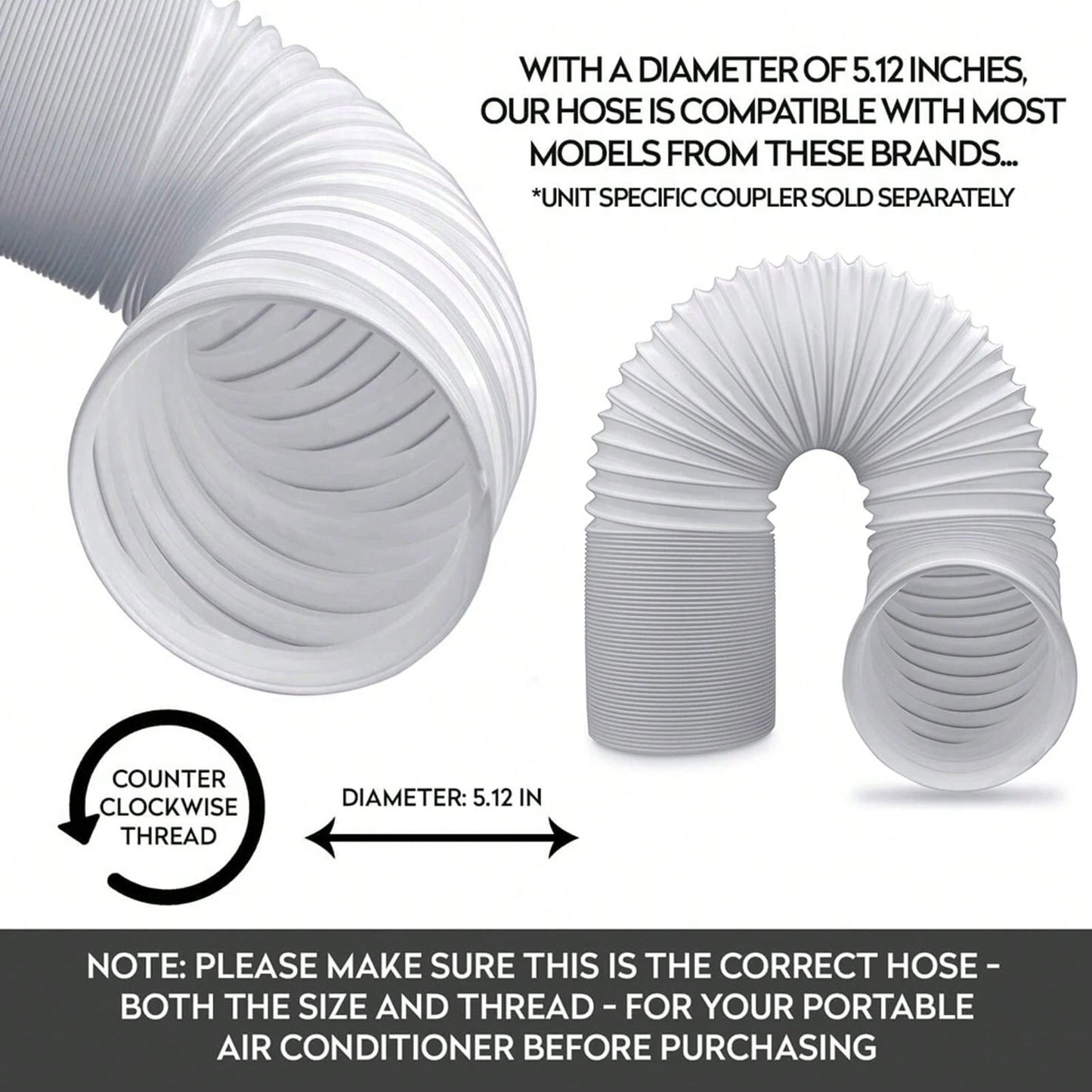 Adjustable Air Ducting Pipe Heavy-Duty Four-Layer Protection Dryer Vent Hose Exhaust White