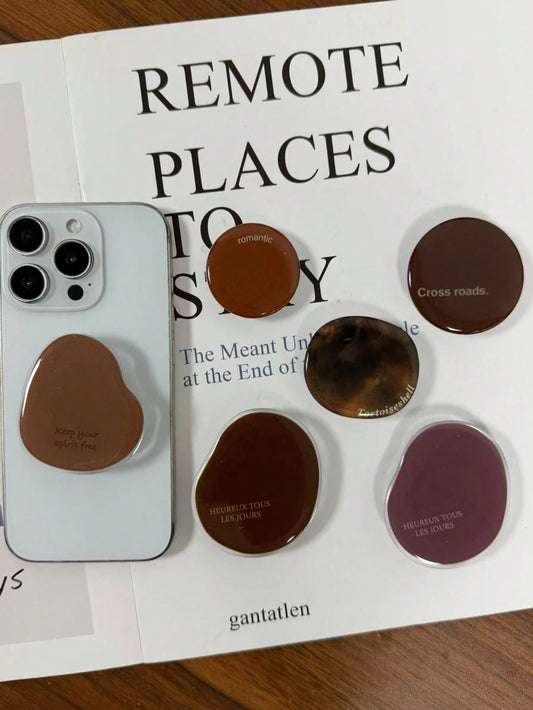 Adjustable Asymmetrical Shaped Push-Pull Phone Grip Asymmetrical Pattern Phone Grip Stand, Slouchy Bracket, Adhesive Portable Air Cushion Phone Holder Mother's Day Gift