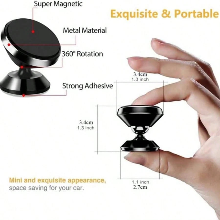 Adjustable Magnetic Car Phone Holder Magnetic Car Phone Holder For Dashboard, Strong Magnet Tight Fit, Non-Slip & Scratch-Free, Multi-Angle Adjustable, Universal For All Phone Models, Navigation Mount