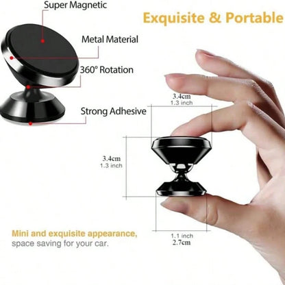 Adjustable Magnetic Car Phone Holder Magnetic Car Phone Holder For Dashboard, Strong Magnet Tight Fit, Non-Slip & Scratch-Free, Multi-Angle Adjustable, Universal For All Phone Models, Navigation Mount