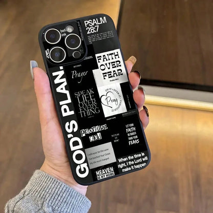 Aesthetic Christian Phone Case Featuring A Black And White Collage Of Bible Verses, Suitable For Iphone Models 16, 11, 15, 14, 13, And 12 Pro Max Plus. A Great Gift Idea For Christian Men And Boys.,Su
