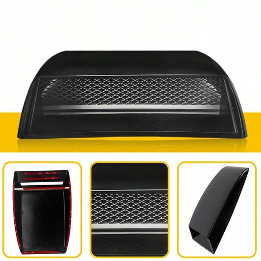 Air Flow Intake Hood Scoop Vent Bonnet Cover Trim Universal Car Decorative Black