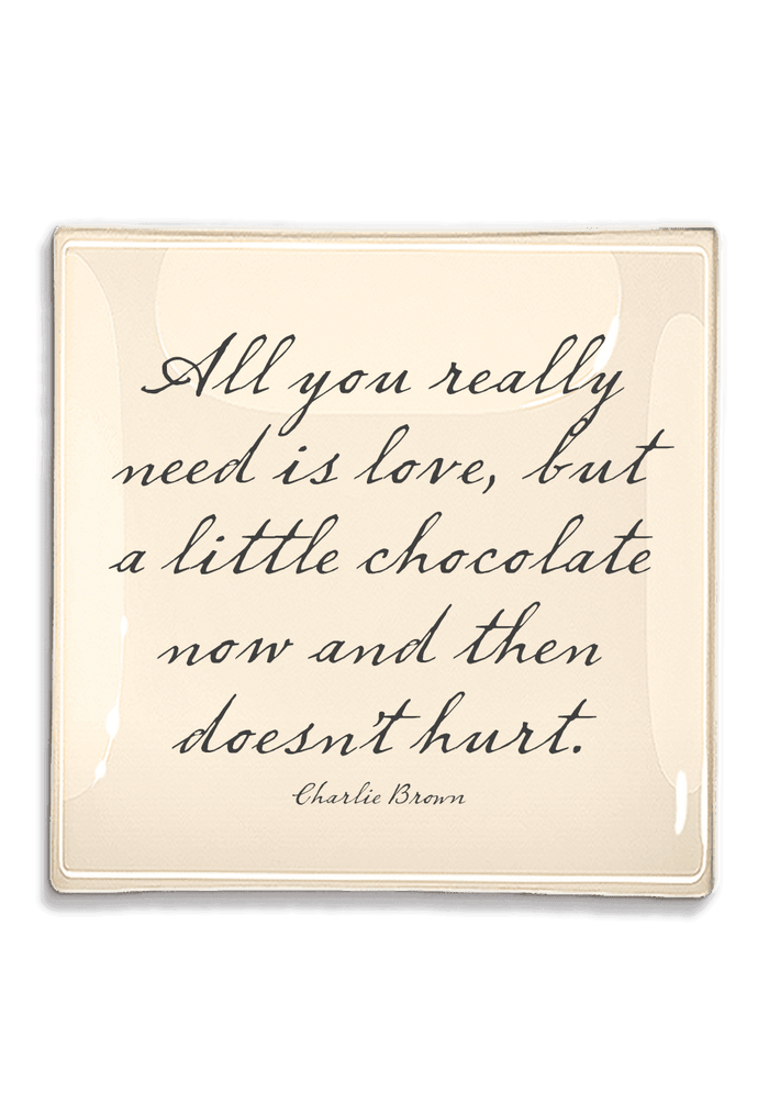 All You Need Is Love Decoupage Glass Tray - Ben's Garden