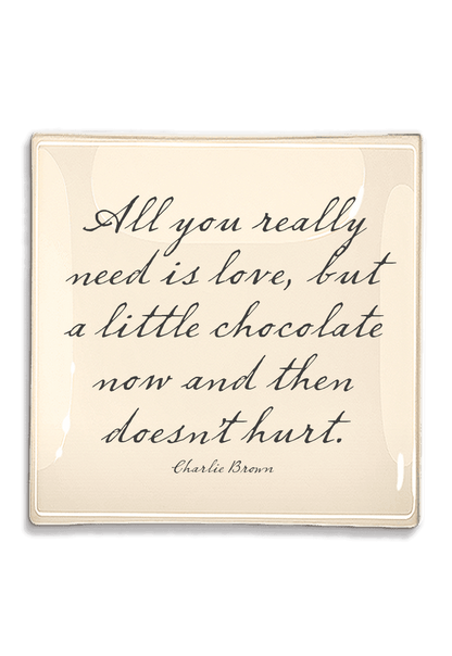 All You Need Is Love Decoupage Glass Tray - Ben's Garden