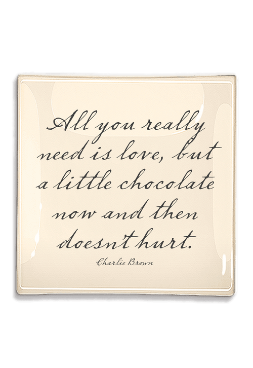 All You Need Is Love Decoupage Glass Tray - Ben's Garden