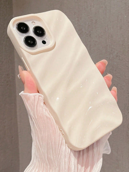 Alloy Asymmetrical Ripple Gold Metallic Asymmetrical Ripple Asymmetrical Ripples Apple Glitter Liquid Case Compatible With IPhone 14 Pro Max/13/12/11 Protective Cover Compatible With IPhone 15 Pro Max