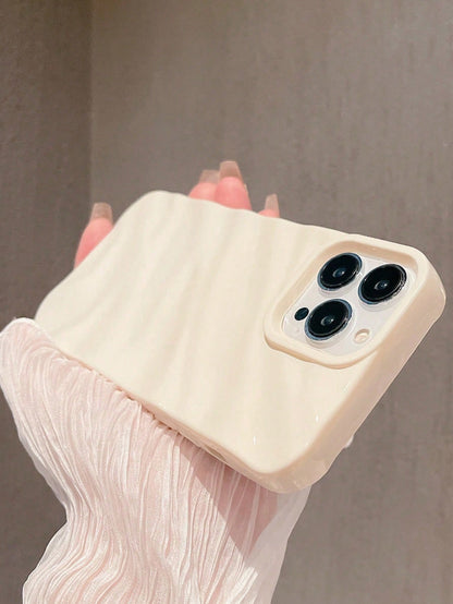 Alloy Asymmetrical Ripple Gold Metallic Asymmetrical Ripple Asymmetrical Ripples Apple Glitter Liquid Case Compatible With IPhone 14 Pro Max/13/12/11 Protective Cover Compatible With IPhone 15 Pro Max