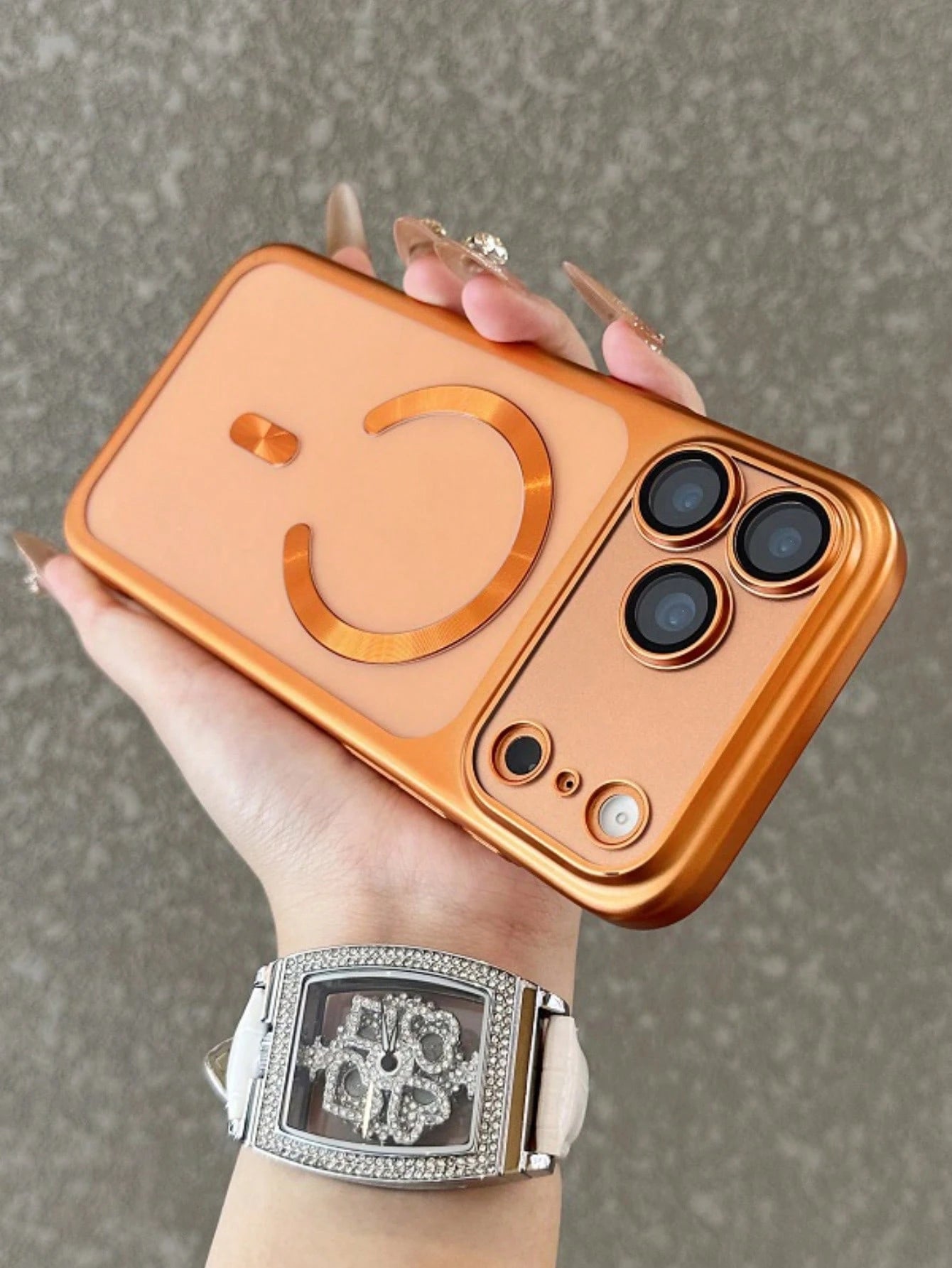Alloy Luxury Magnetic Matte Bronze Metallic Translucent Integrated Lens Protection Phone Case Compatible With IPhone 17ProMax 17Pro 17Air 17 Pro Max 16 15 14 13 Pro Max Cases For Magnetic Wireless Cha