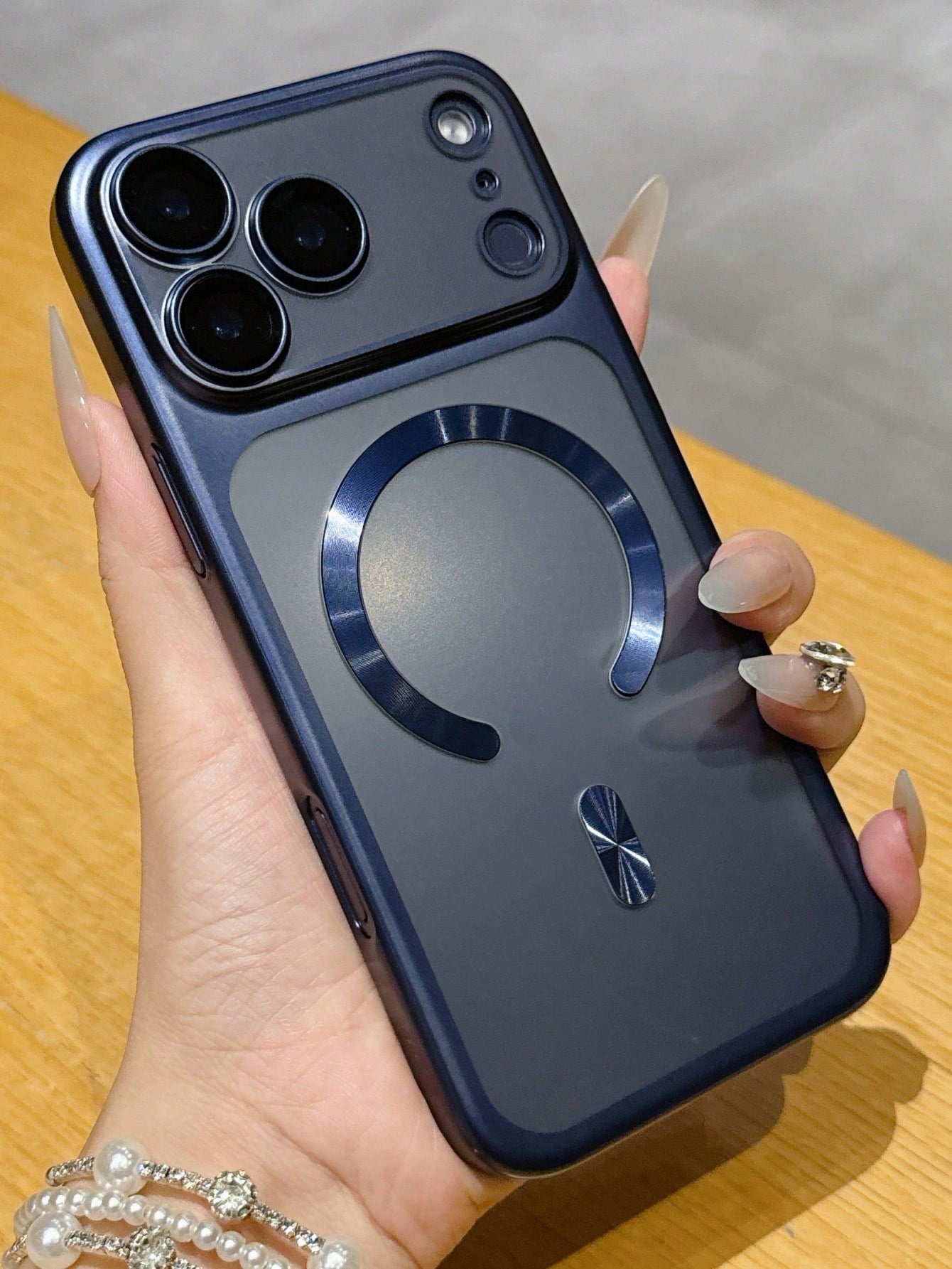 Alloy Luxury Magnetic Matte Bronze Metallic Translucent Integrated Lens Protection Phone Case Compatible With IPhone 17ProMax 17Pro 17Air 17 Pro Max 16 15 14 13 Pro Max Cases For Magnetic Wireless Cha