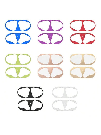 Alloy Metal Dust Guard Sticker Bluetooth Earphone Cases Metal Dust Guard Sticker Case Compatible With Airpods Pro 2 1 Compatible With AirPods 3 4 Birthday
