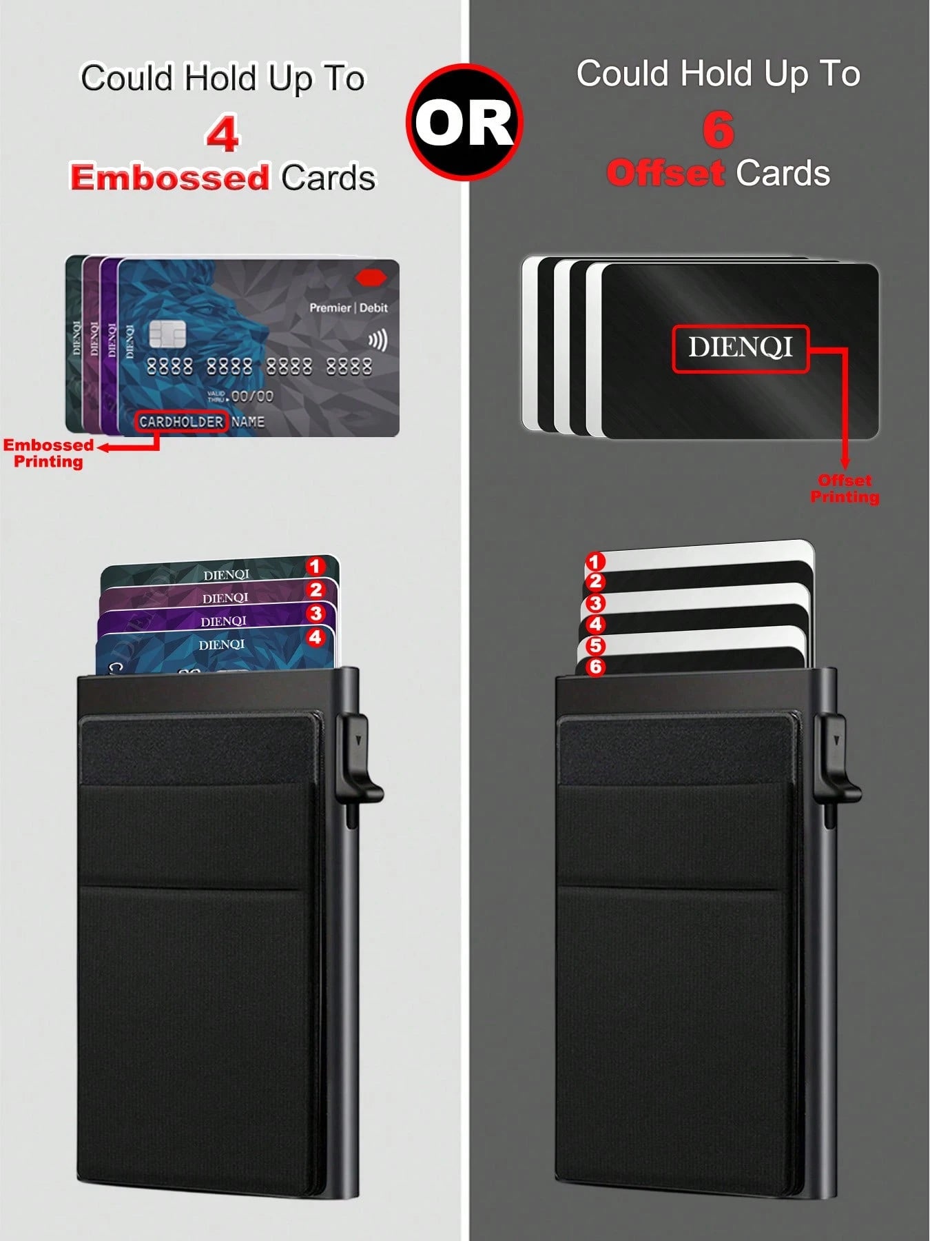 Aluminum Alloy Anti-Theft Card Case Wallet Birthday/Valentine's Day/Father's Day Gift Travel Back To School Card Holder Wallet Business Card Holder Credit Card Holder For Men Mini Wallet Card Wallet R