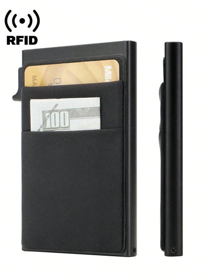 Aluminum Alloy Anti-Theft Card Case Wallet Birthday/Valentine's Day/Father's Day Gift Travel Back To School Card Holder Wallet Business Card Holder Credit Card Holder For Men Mini Wallet Card Wallet R