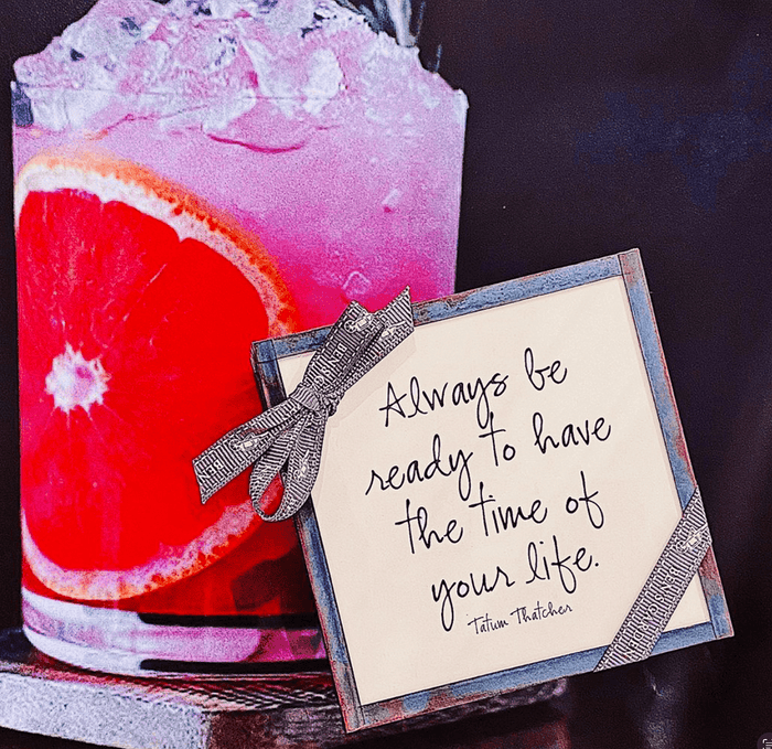Always Be Ready Copper & Glass Coasters, Set of 4 - Ben's Garden