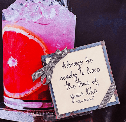 Always Be Ready Copper & Glass Coasters, Set of 4 - Ben's Garden