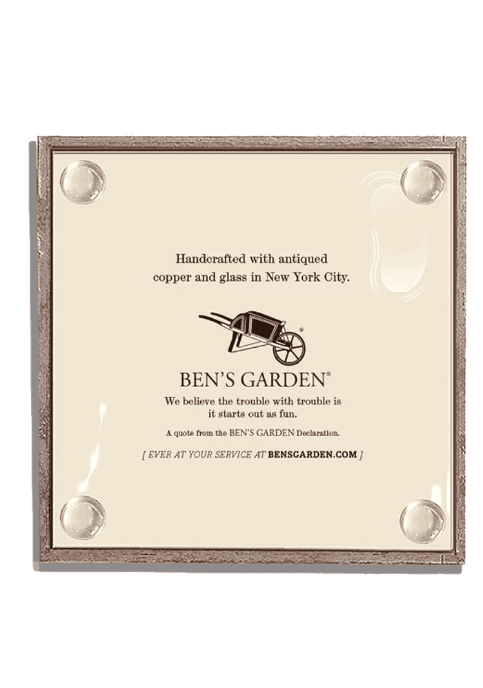 Always Be Ready Copper & Glass Coasters, Set of 4 - Ben's Garden