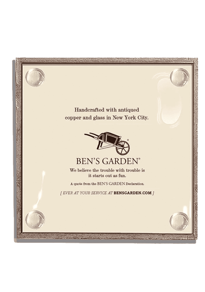 Always Be Ready Copper & Glass Coasters, Set of 4 - Ben's Garden