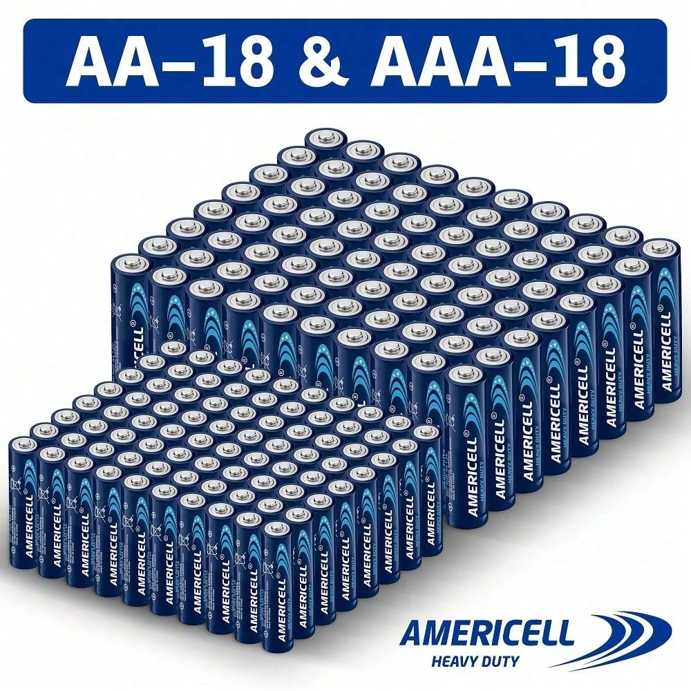 AMERICELL 120 Pcs AA Batteries, High-Power Carbon For Flashlights, Wireless Keyboards, Toys & Emergency Devices- (Disposable Battery, Non-Rechargeable.)