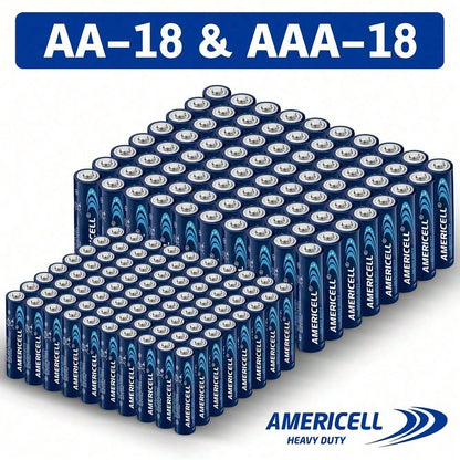 AMERICELL 120 Pcs AA Batteries, High-Power Carbon For Flashlights, Wireless Keyboards, Toys & Emergency Devices- (Disposable Battery, Non-Rechargeable.)