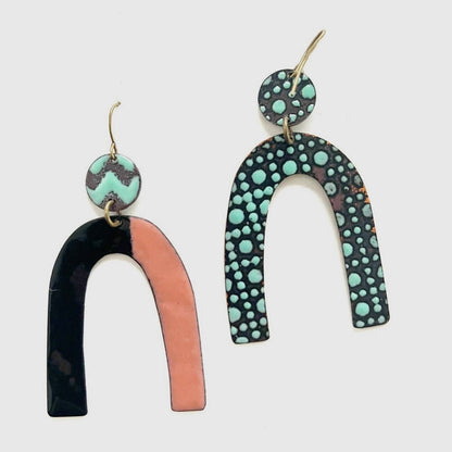 Arc Enamel Earrings