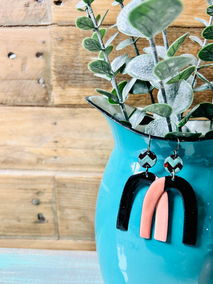 Arc Enamel Earrings