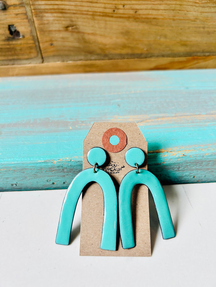 Arc Enamel Earrings