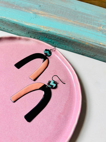 Arc Enamel Earrings