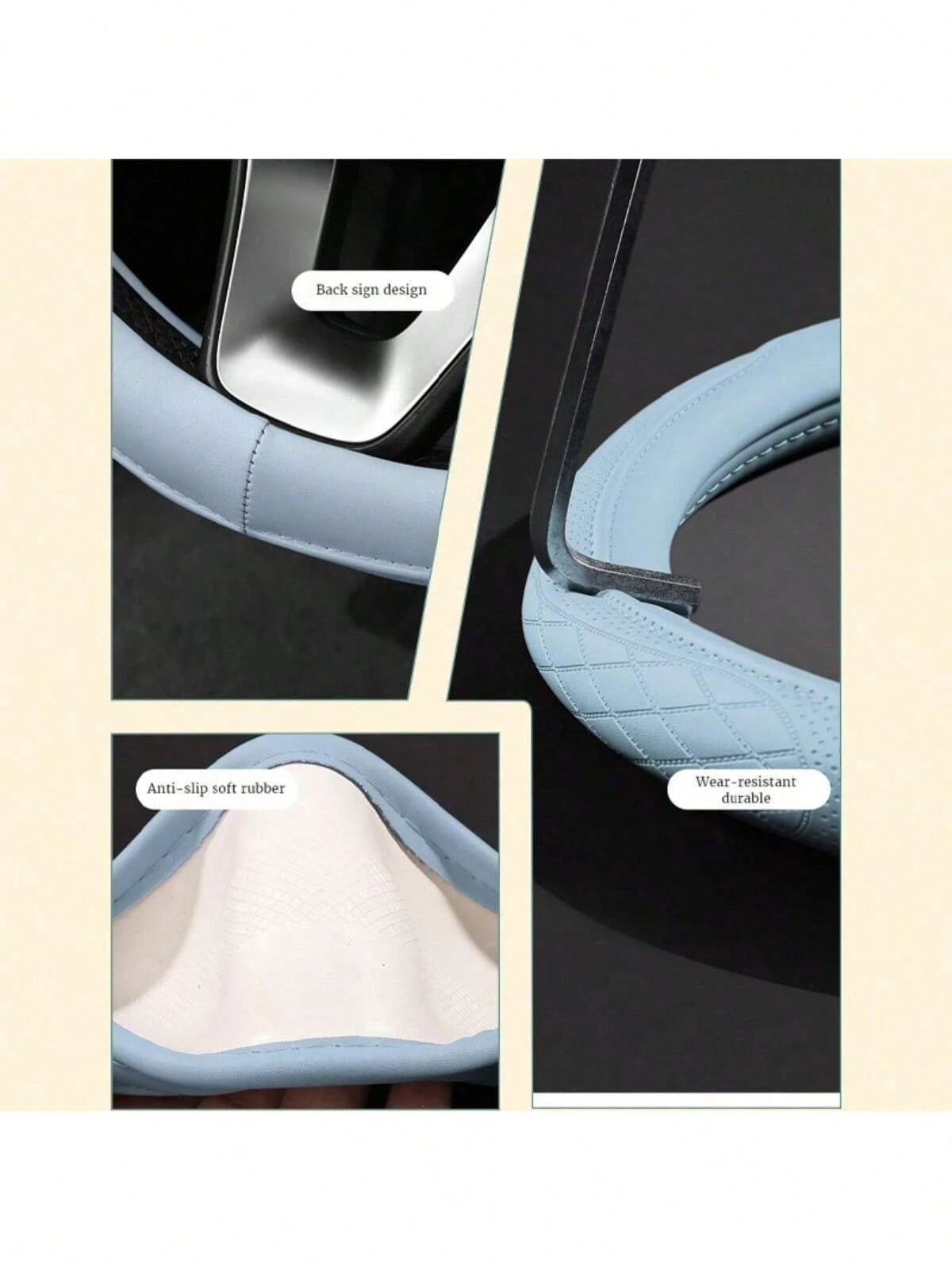 Automobile Silicone Steering Wheel Cover Is Ultra-Thin And Fashionable. Sweat-Absorbent And Non-Slip Universal Carbon Fiber Is Tasteless In Summer.