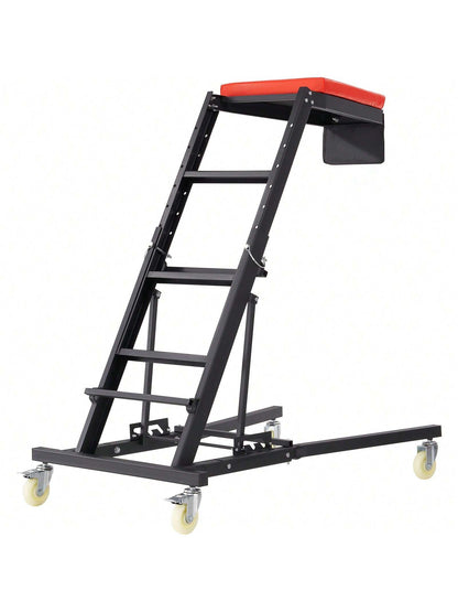 Automotive Top Creeper, With Adjustable Height, 400 LBS Capacity High Creeper, 4 Swivel Caster Wheels, Padded Deck, Foldable Creeper For Home Garage, Workshop Heavy Duty Creeper For Auto Repair And Ma