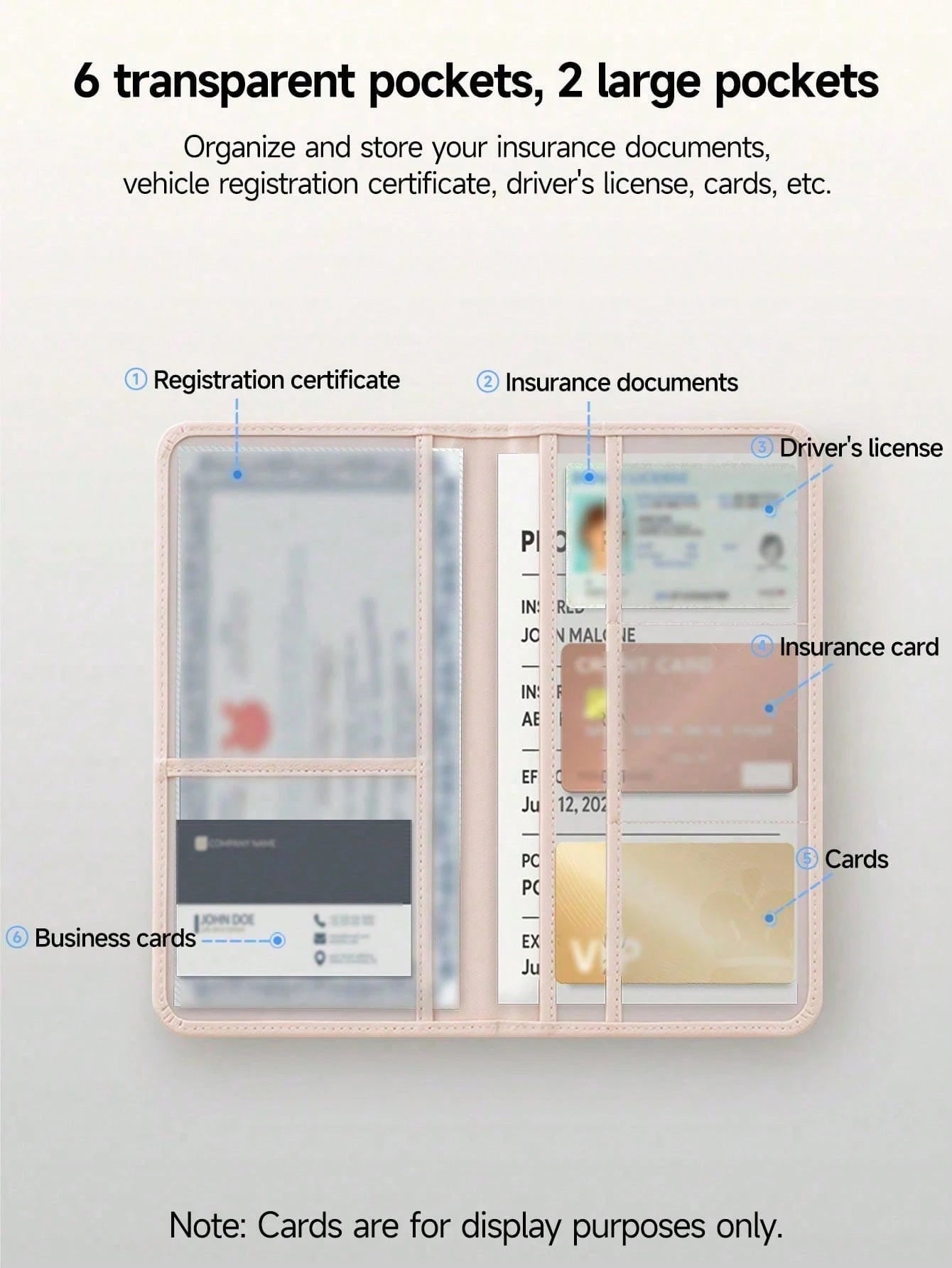 Ayotu Aircraft Route Pattern Car Registration And Insurance Holder- Vehicle Glove Box Organizer, Car And Truck Accessory Box, Suitable For Storing Important Documents, Driver's Licenses, Passports, C